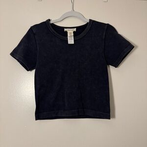 Happily Grey black/grey washed Crop Top